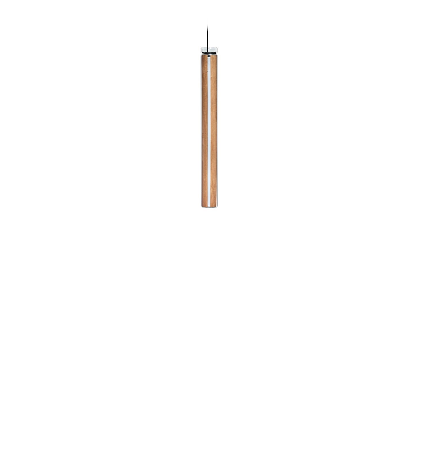 LZF Estela Vertical Pendelleuchte – Furnier Kirsche natur