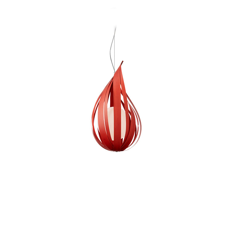 LZF Raindrop Pendelleuchte – Furnier Rot