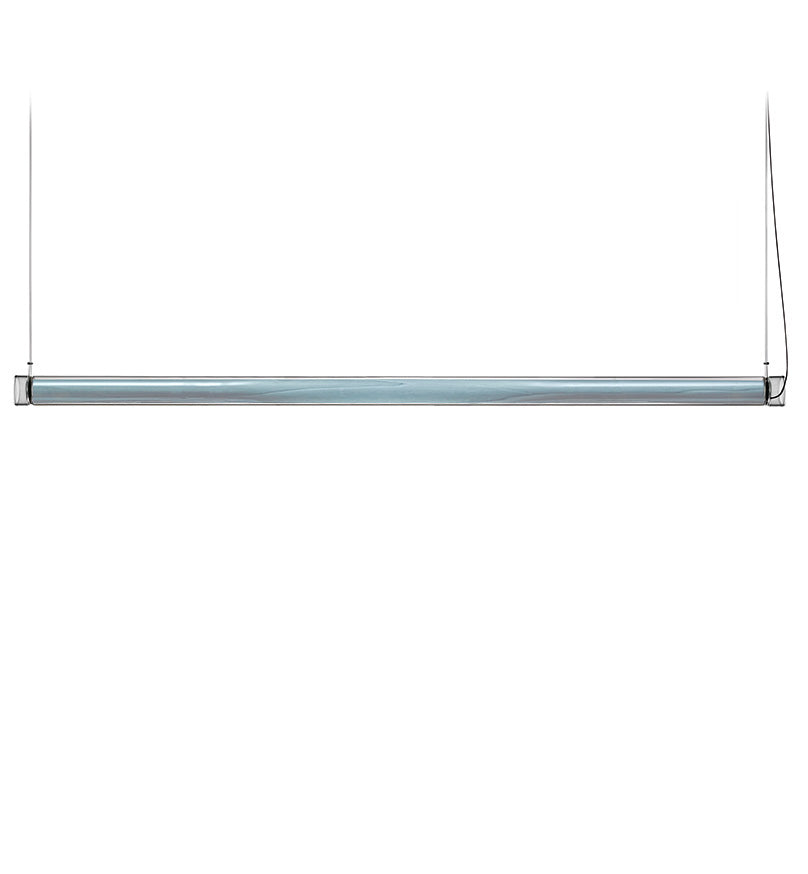 LZF Estela Horizontal Pendelleuchte – Furnier Meeresblau