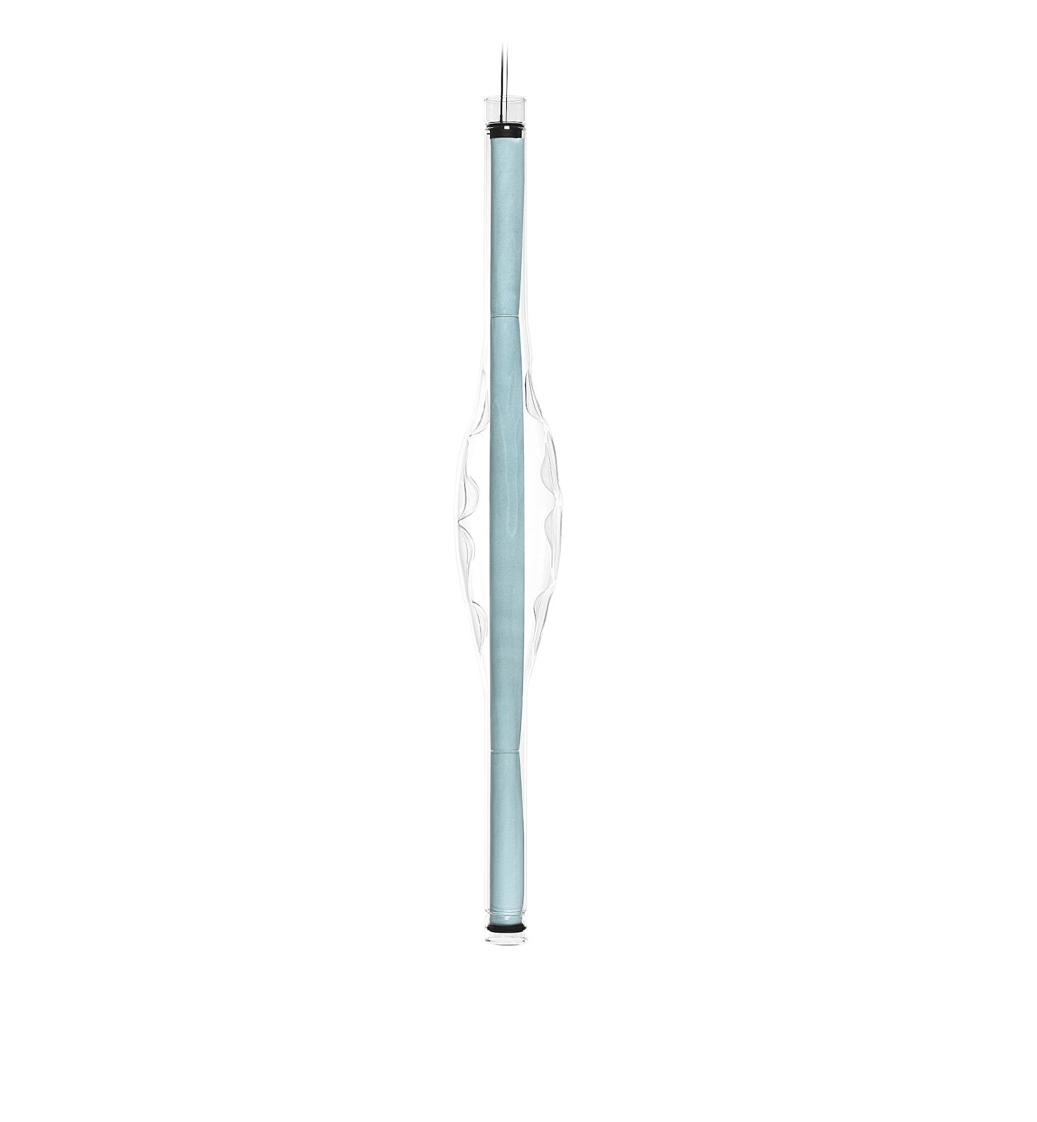 LZF Dune Vertical Pendelleuchte – Furnier Meeresblau