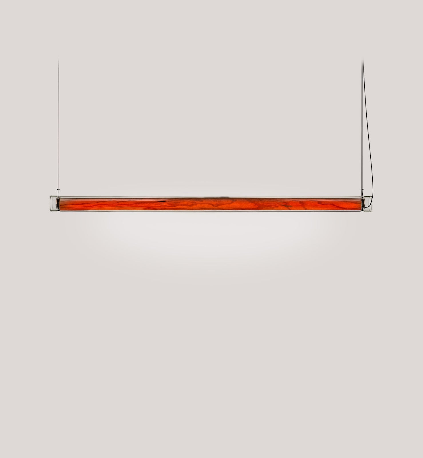 LZF Estela Horizontal Pendelleuchte – Furnier Kirsche natur