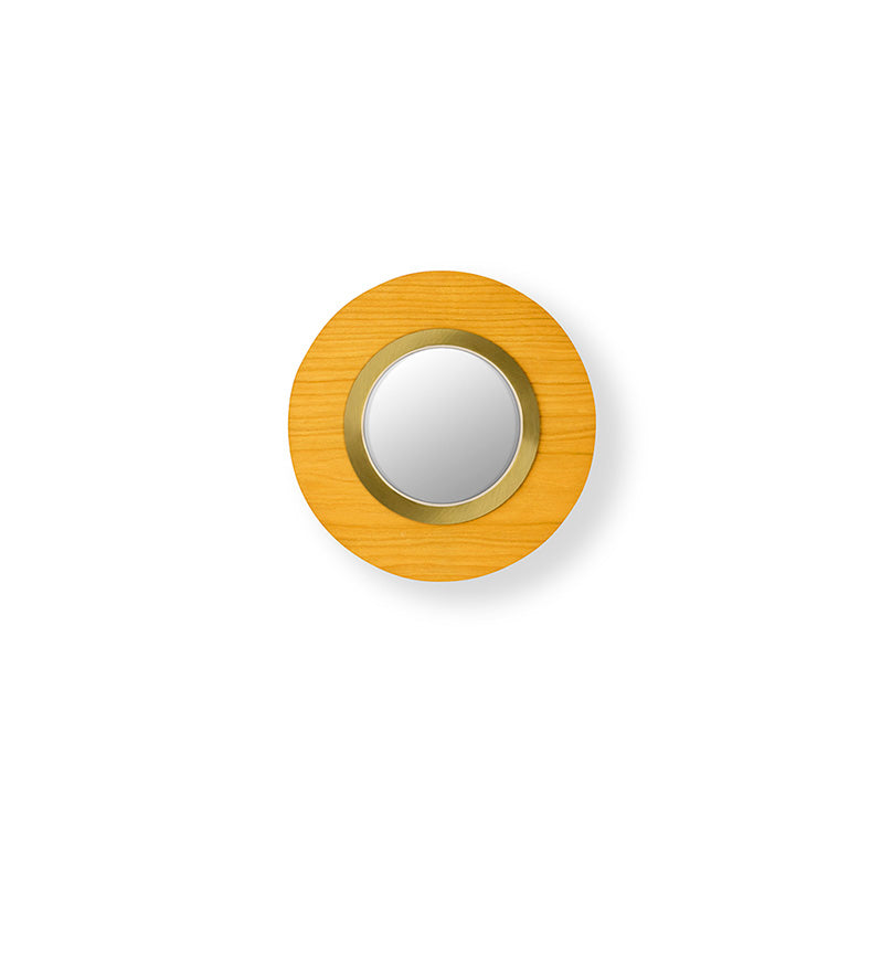 LZF Lens Circular Wandleuchte – Furnier Gelb, Gold