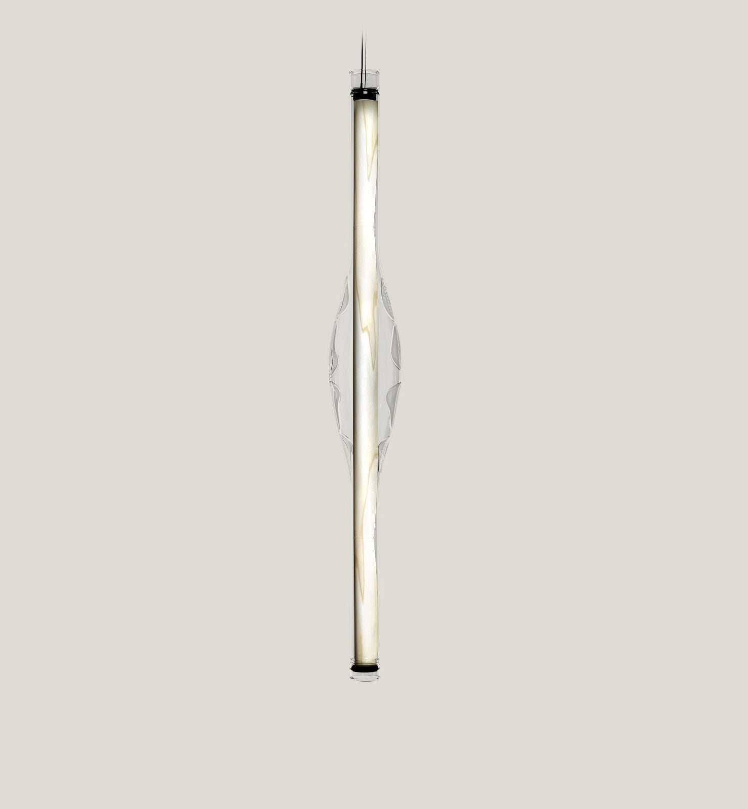 LZF Dune Vertical Pendelleuchte – Furnier Elfenbeinweiß