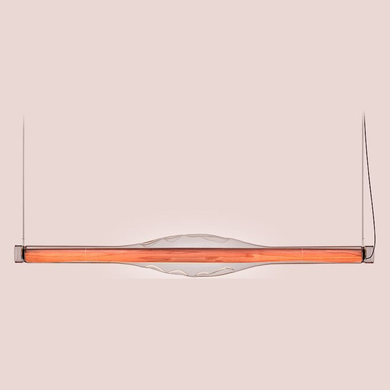 LZF Dune Horizontal Pendelleuchte – Furnier Zartrosa