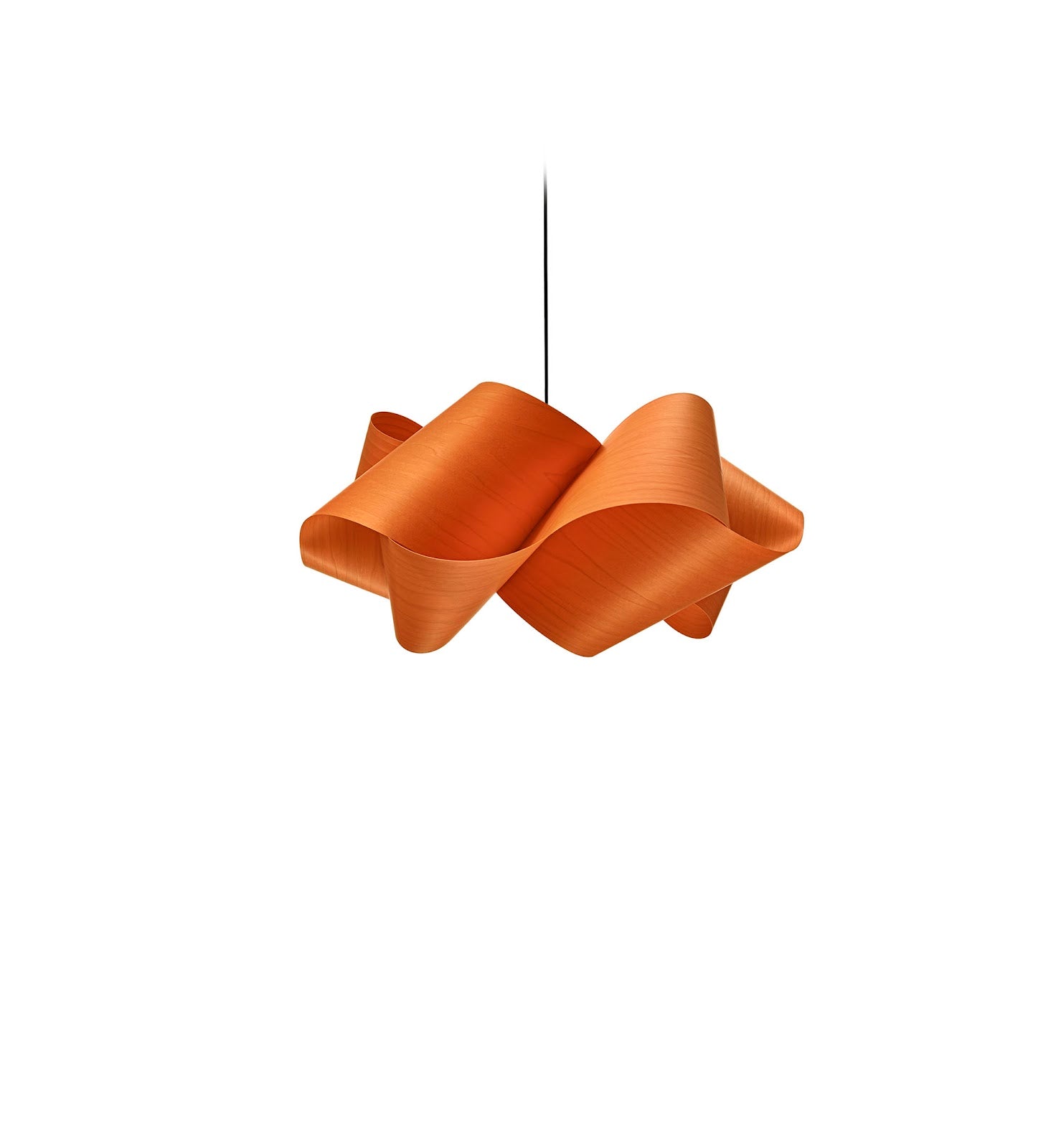 LZF Swirl Pendelleuchte – Furnier Orange
