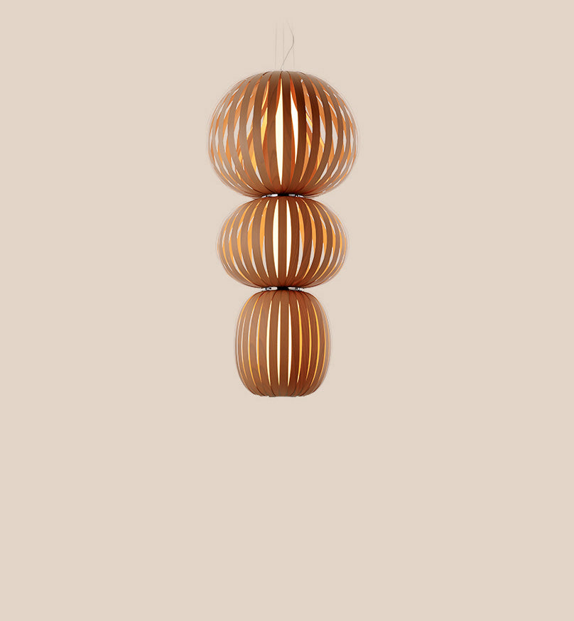 LZF Totem Pendelleuchte – Furnier Buche natur