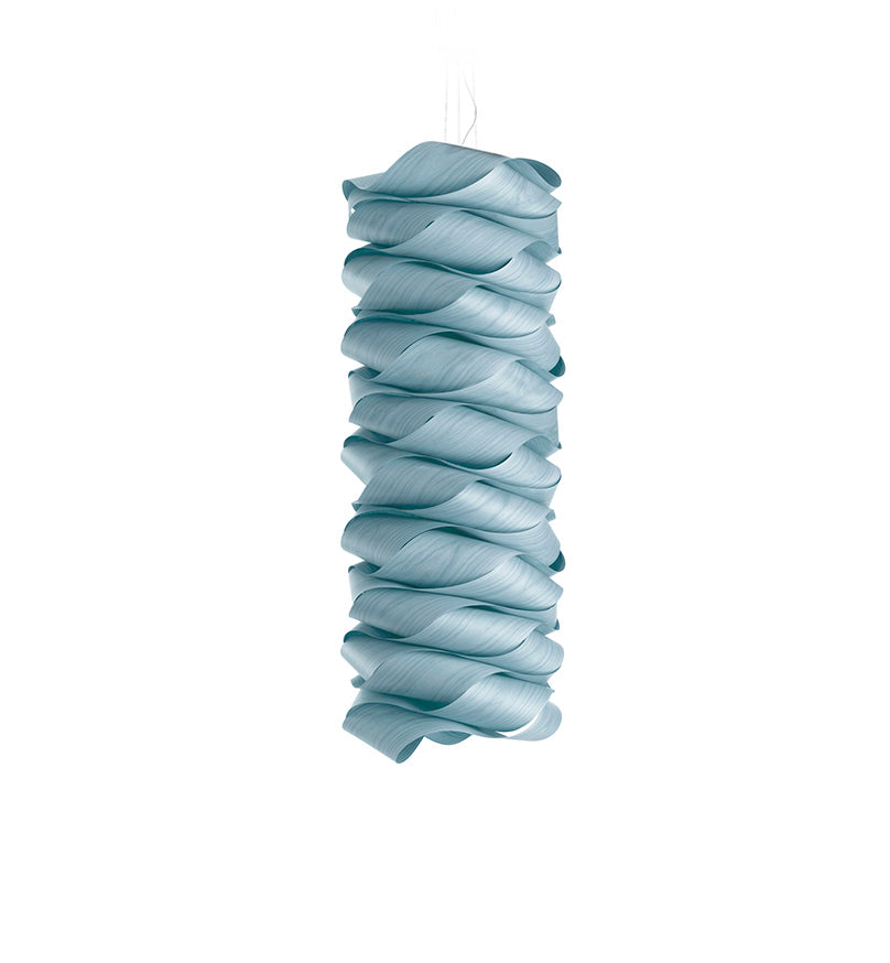 LZF Link Chain Pendelleuchte – Furnier Meeresblau