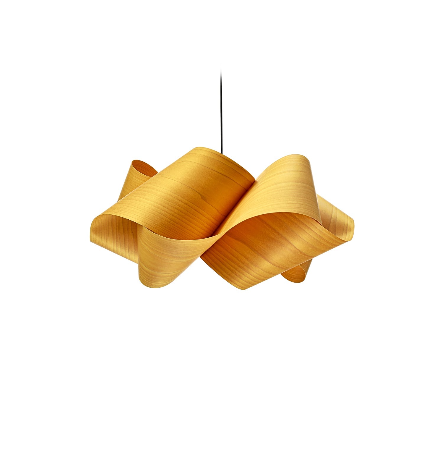 LZF Swirl Pendelleuchte – Furnier Gelb