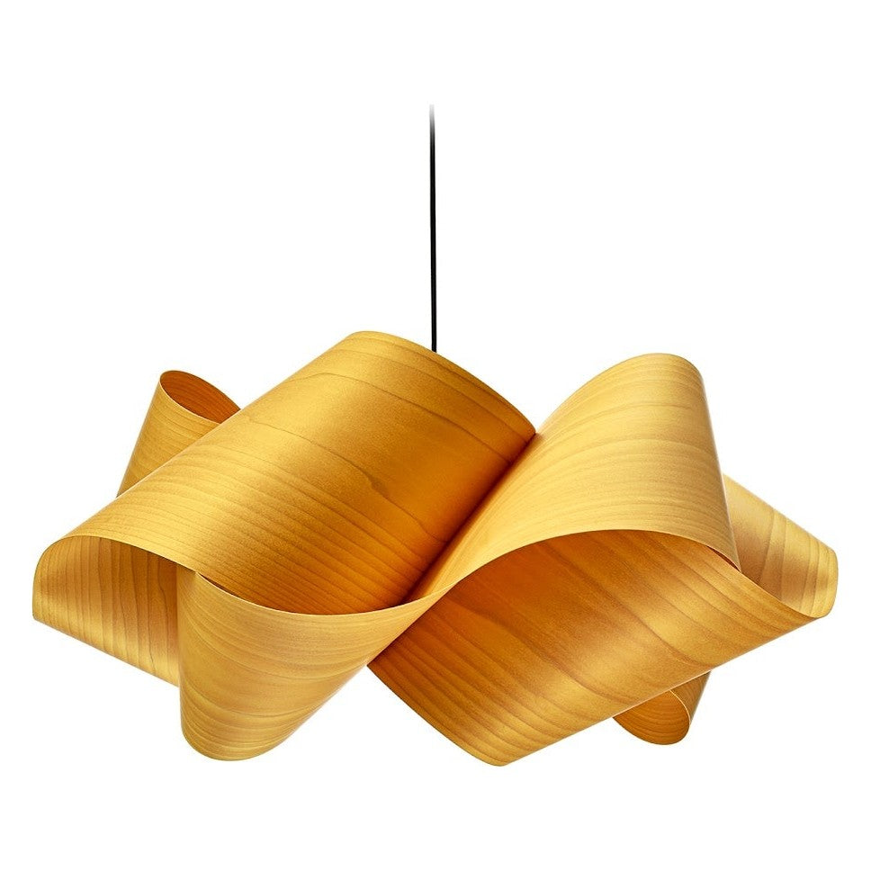 LZF Swirl Pendelleuchte – Furnier Gelb