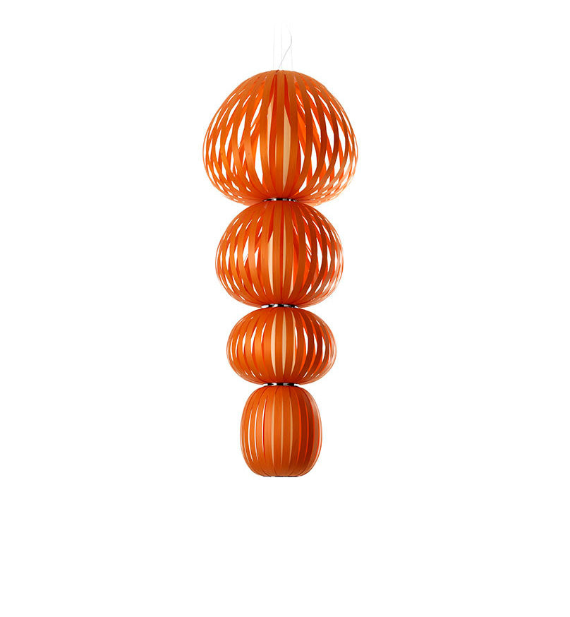LZF Totem Pendelleuchte – Furnier Orange