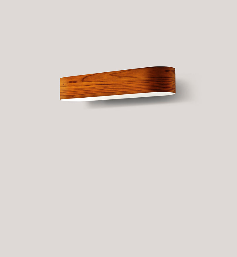 LZF I-Club Small Wandleuchte – Furnier Kirsche natur