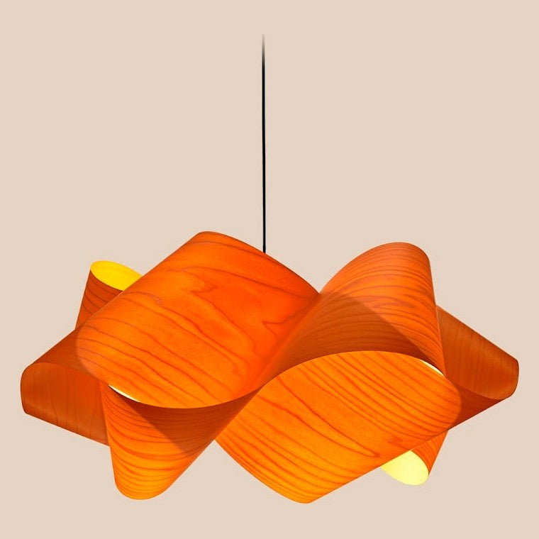 LZF Swirl Pendelleuchte – Furnier Orange