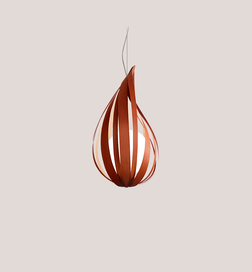 LZF Raindrop Pendelleuchte – Furnier Kirsche natur