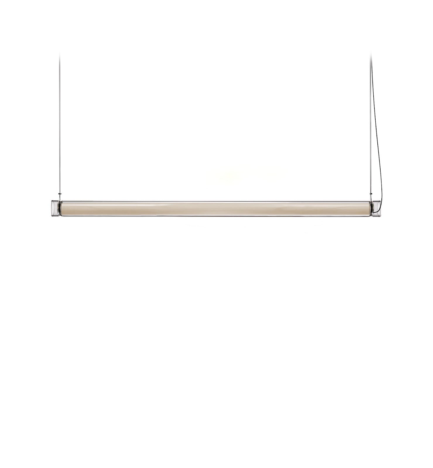 LZF Estela Horizontal Pendelleuchte – Furnier Elfenbeinweiß