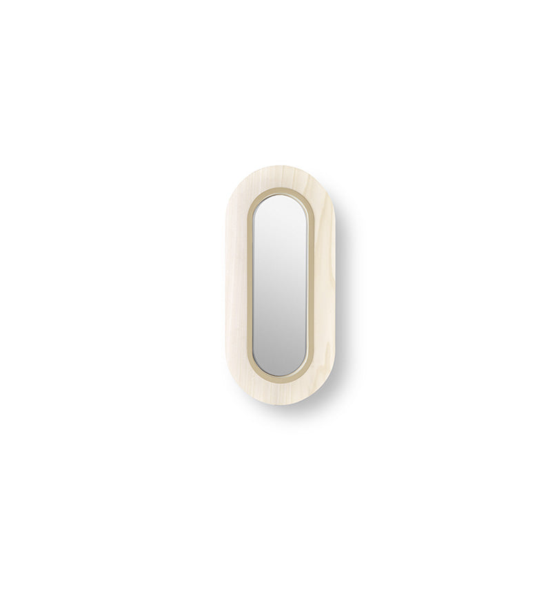 LZF Lens Oval Wandleuchte – Furnier Elfenbeinweiß, Elfenbein
