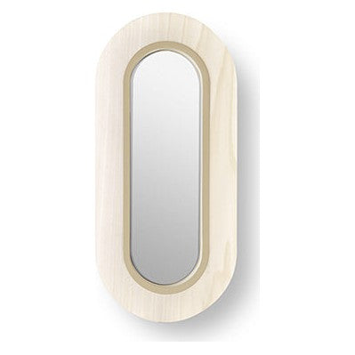 LZF Lens Oval Wandleuchte – Furnier Elfenbeinweiß, Elfenbein