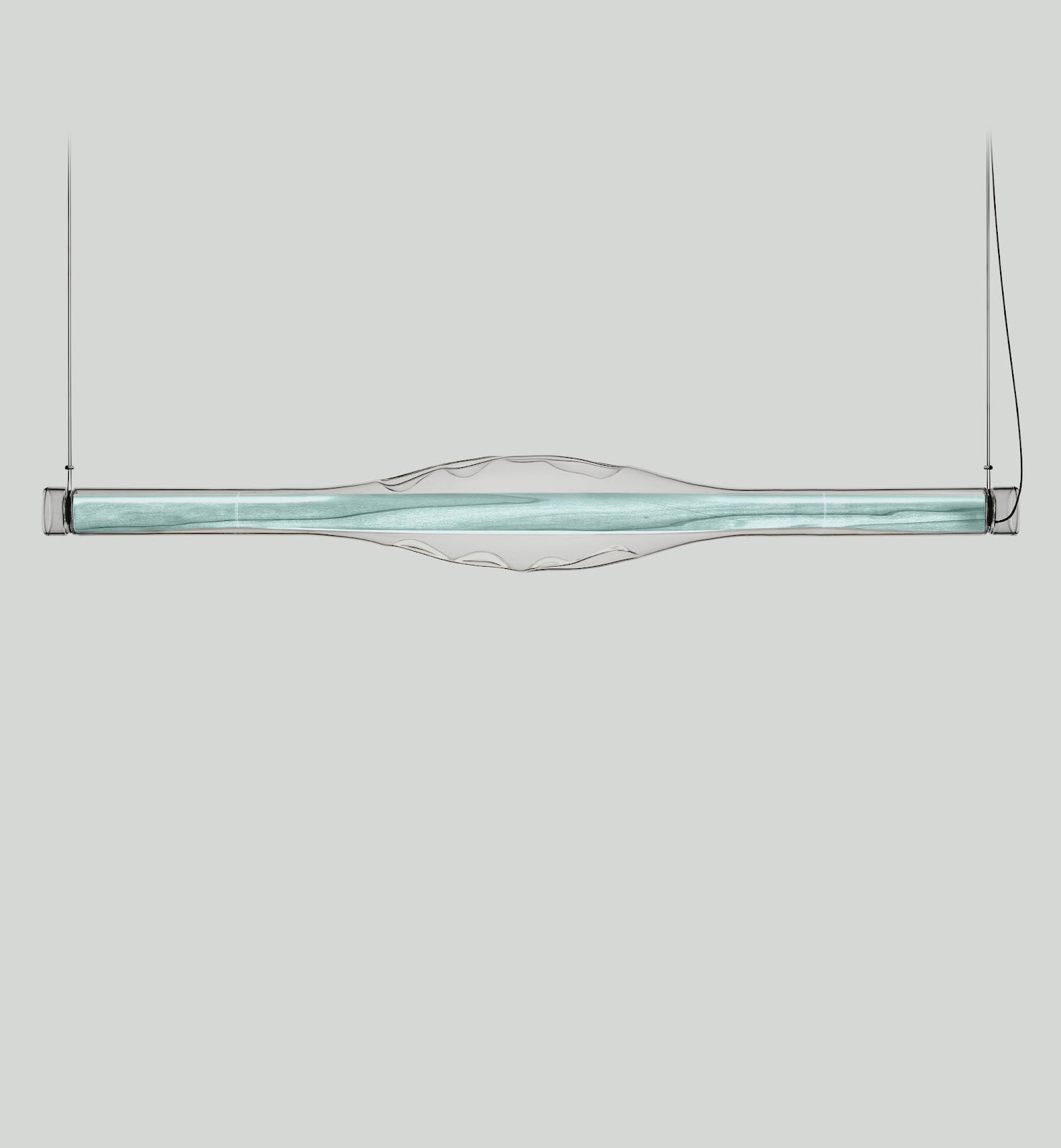 LZF Dune Horizontal Pendelleuchte – Furnier Meeresblau
