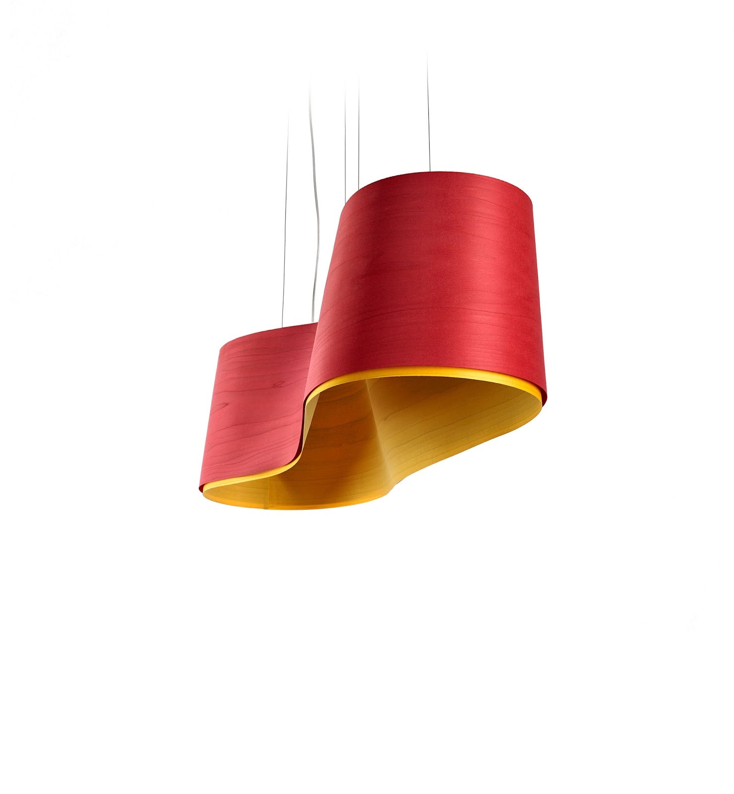 LZF New Wave Pendelleuchte – Furnier Rot