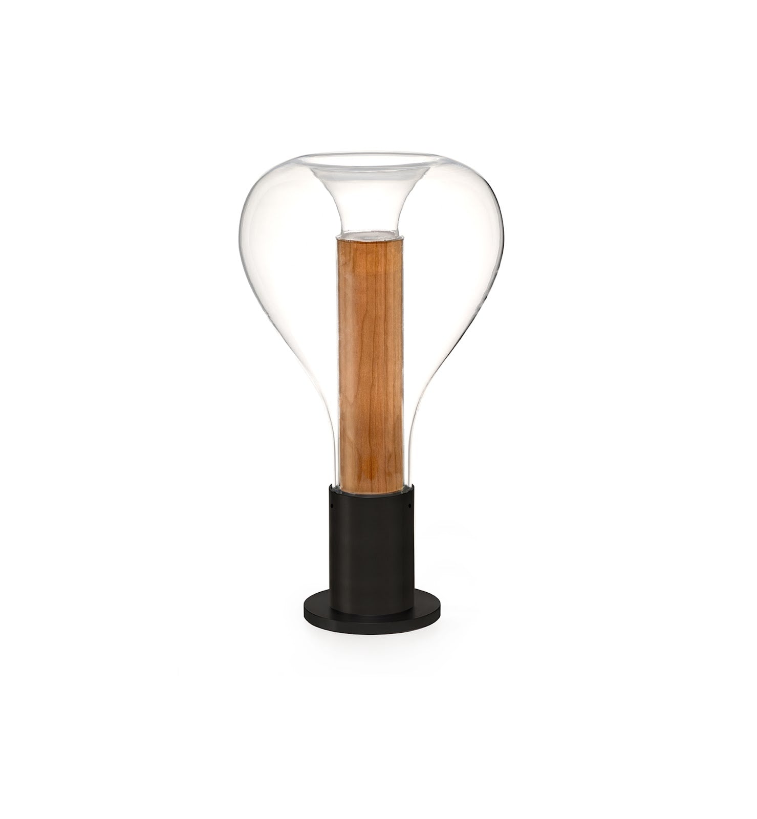 LZF Eris Tischleuchte – Furnier Kirsche natur, Schwarz