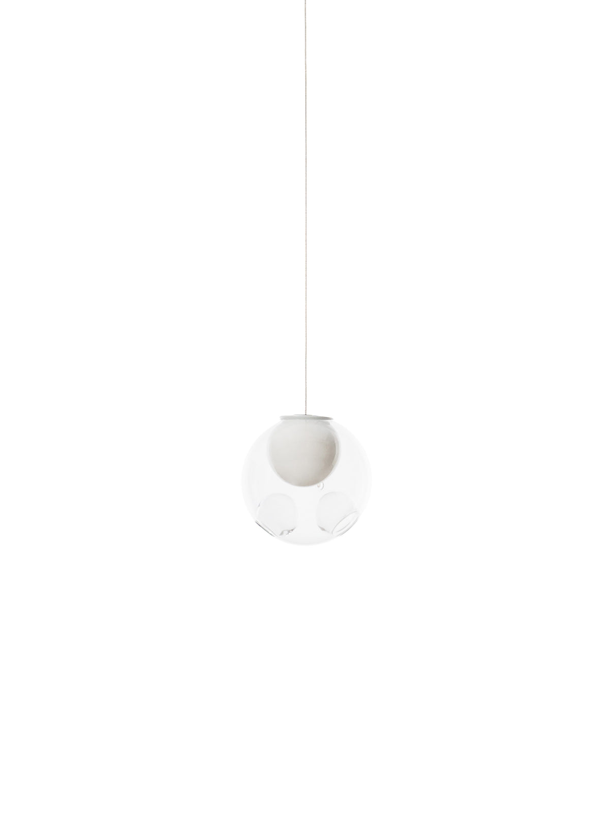 Bocci 28 Random Pendelleuchte – 28.1 – 1 Pendel, Ø116 mm x 7 mm Baldachin rund, klar, 2700 K