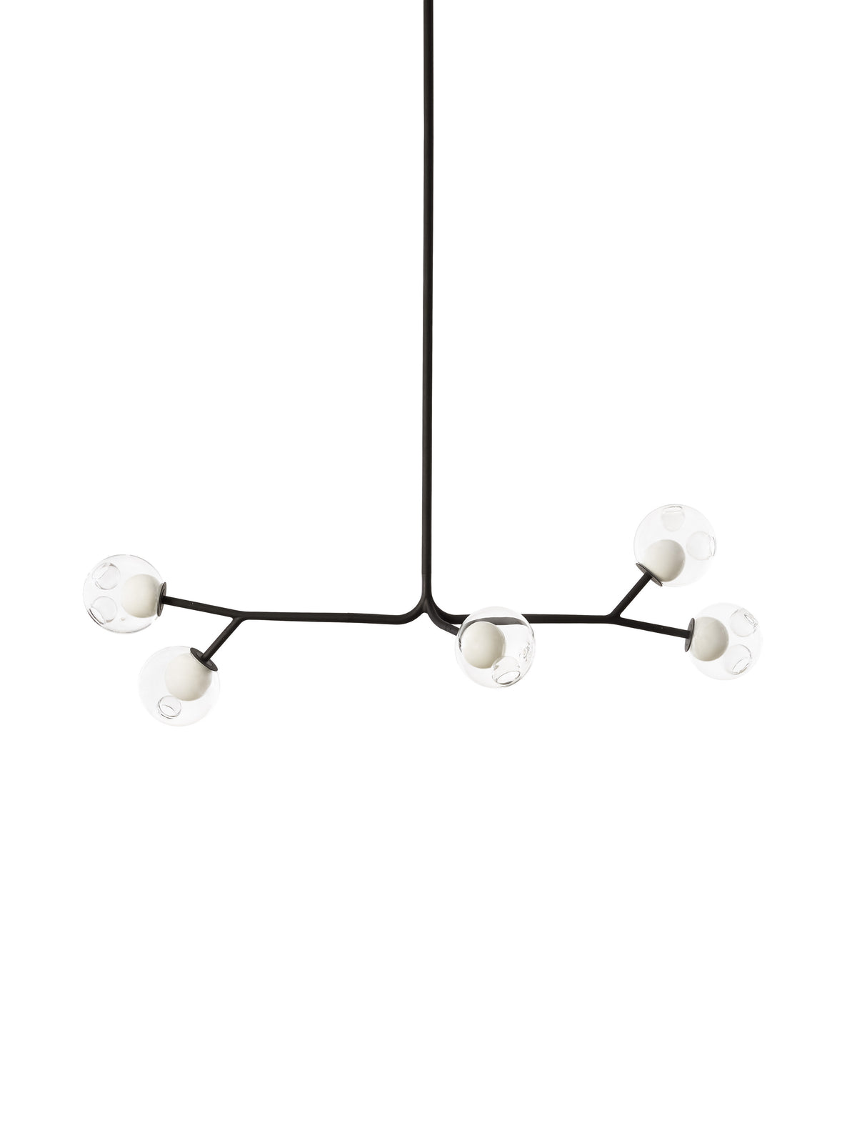 Bocci 28 Armature Pendelleuchte – 28.5a.1 – 5 Pendel, 875 mm hoch, mit 500 mm Verlängerung, klar, 2700 K