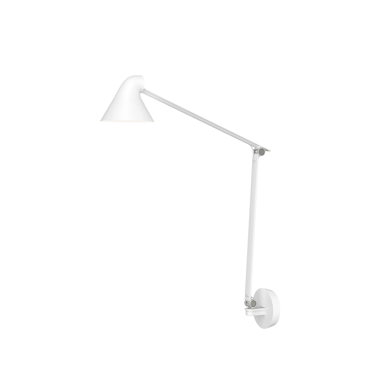 Louis Poulsen NJP Wandleuchte – Weiß, LED 3000K 10W · Wall box ohne schnur · Langer arm