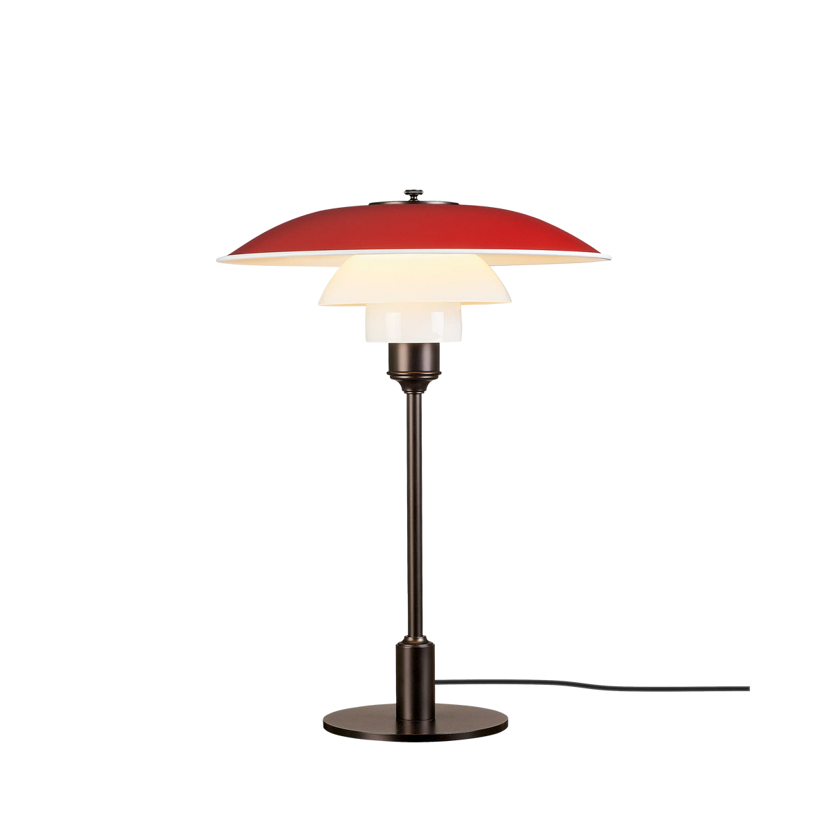 Louis Poulsen PH 3½-2½ Metall Tischleuchte – Rot