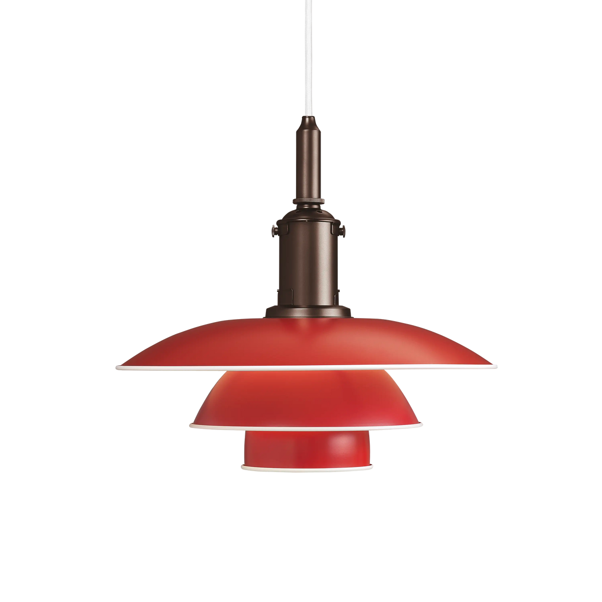 Louis Poulsen PH 3½-3 Metall Pendelleuchte – Rot