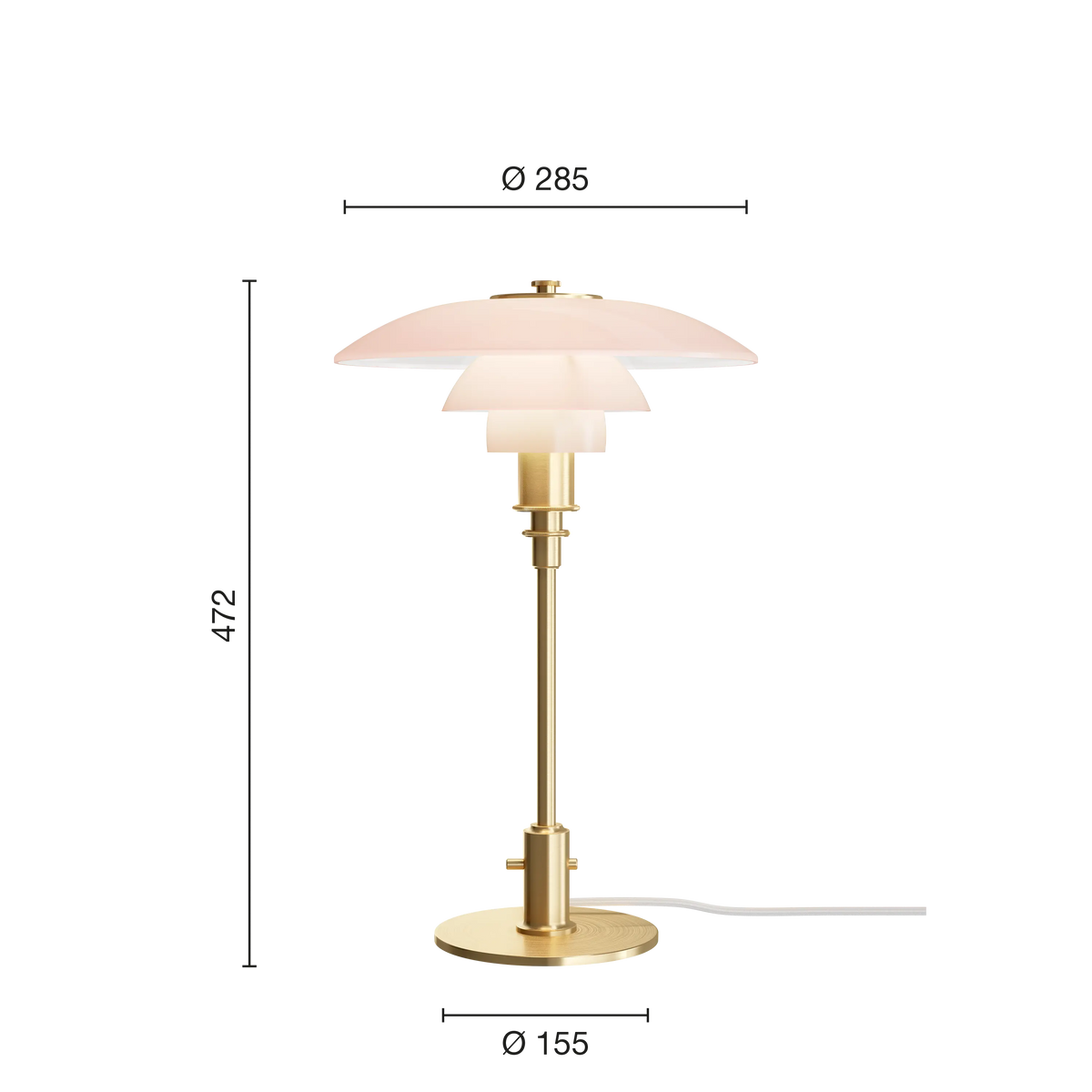 Louis Poulsen PH 3/2 Pale Rose Tischleuchte – Ansicht 6
