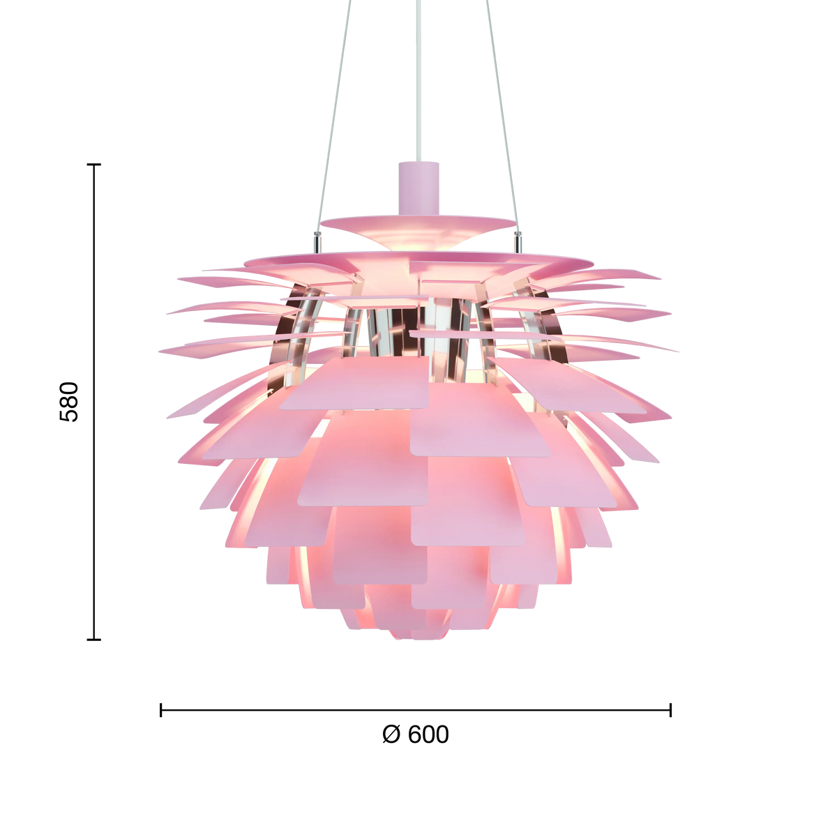 Louis Poulsen PH Artichoke Pale Rose Pendelleuchte – Ansicht 9