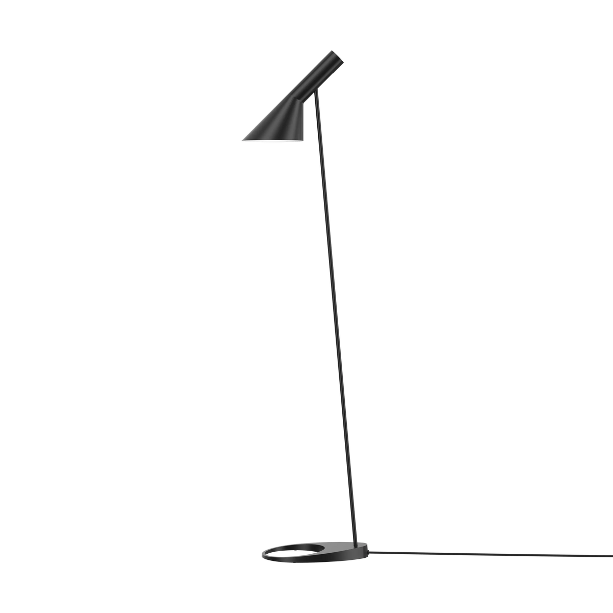 Louis Poulsen AJ Stehleuchte – Schwarz, 1x20W E27 · Schwarz schnur