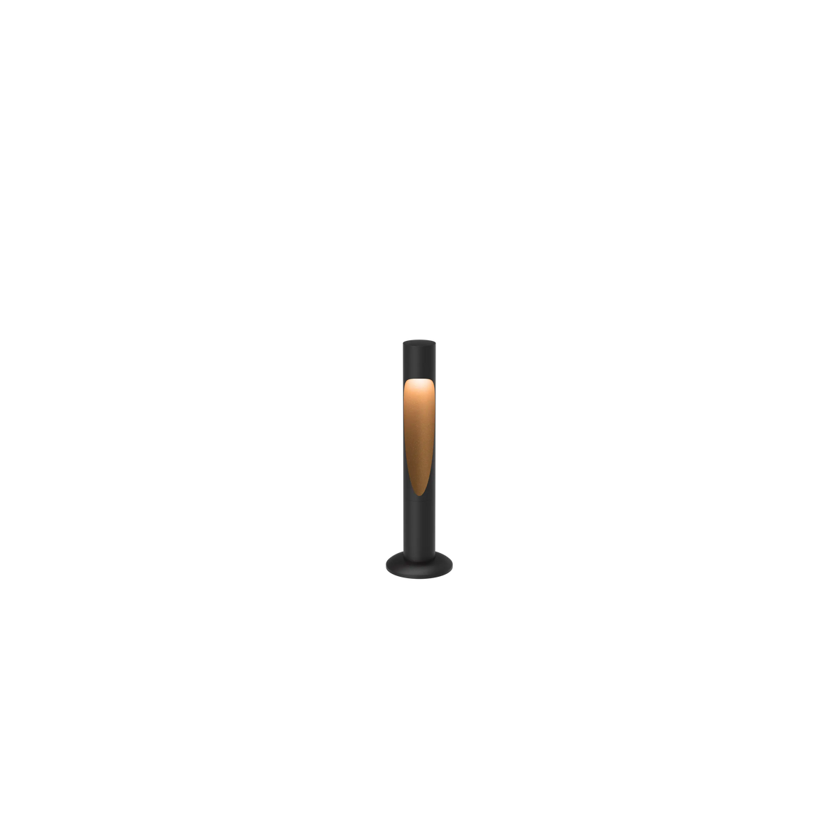 Louis Poulsen Flindt Garden Pollerleuchte – Black texture, KURZ, LED 3000K 6.5W · Fußplatte o/adapter