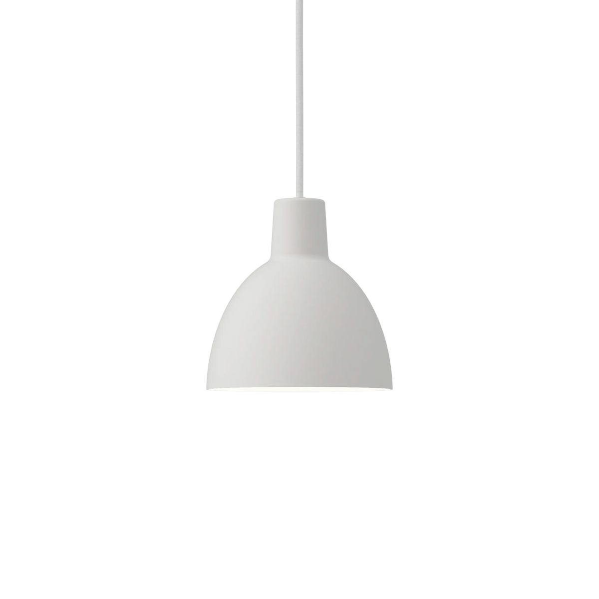 Louis Poulsen Toldbod Pendelleuchte – Weiß, Ø 170, 1x40W E14 · Weiß Textilkabel