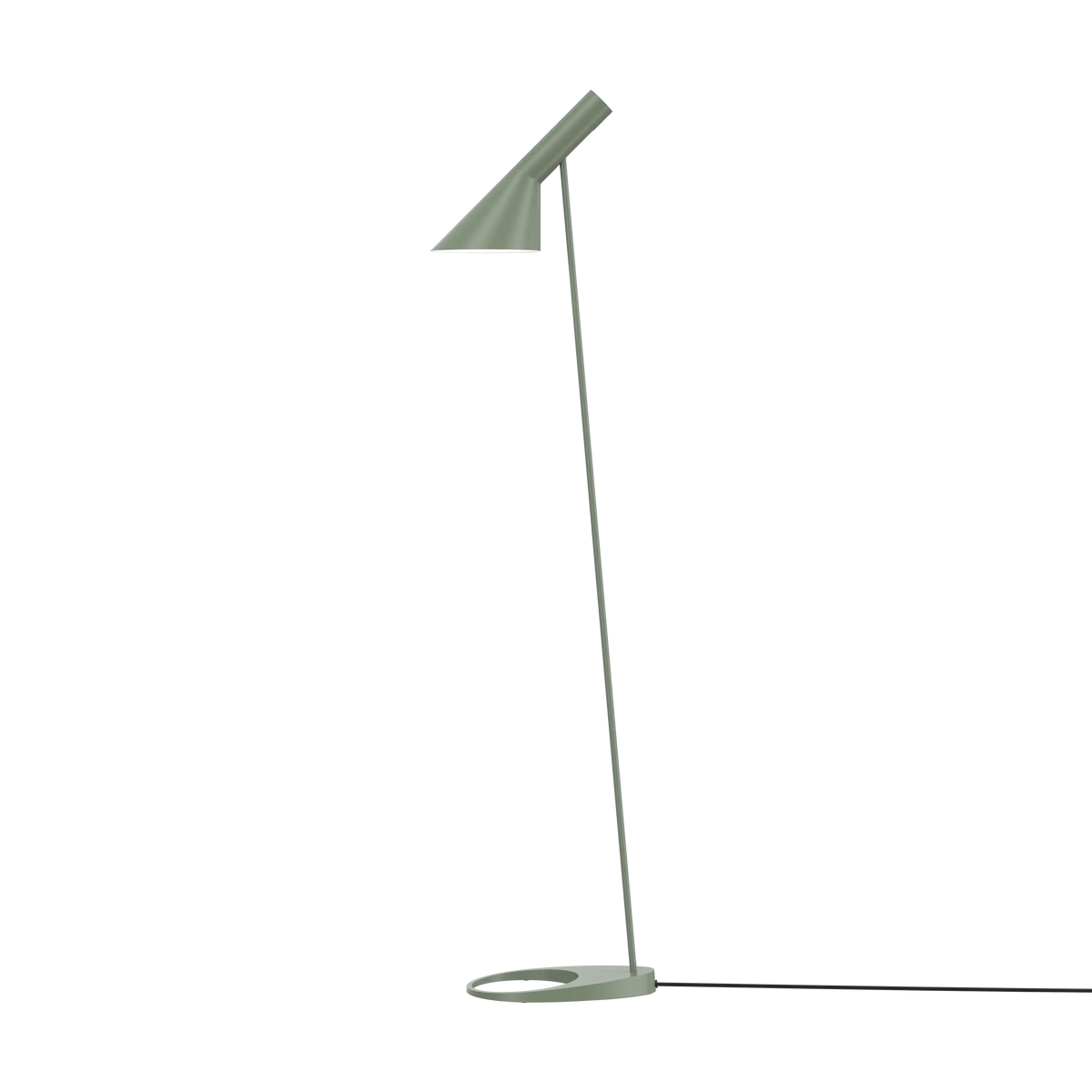 Louis Poulsen AJ Stehleuchte – Pale petroleum, 1x20W E27 · Schwarz schnur
