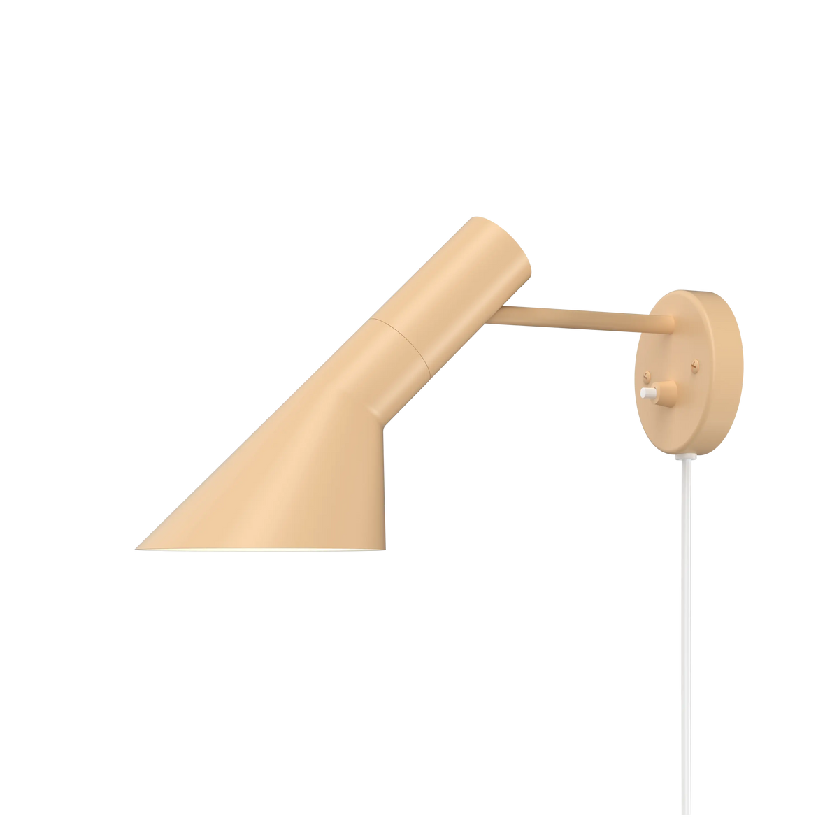 Louis Poulsen AJ Wandleuchte – Warm sand, 1x20W E14 · mit Kabel · mit Schalter