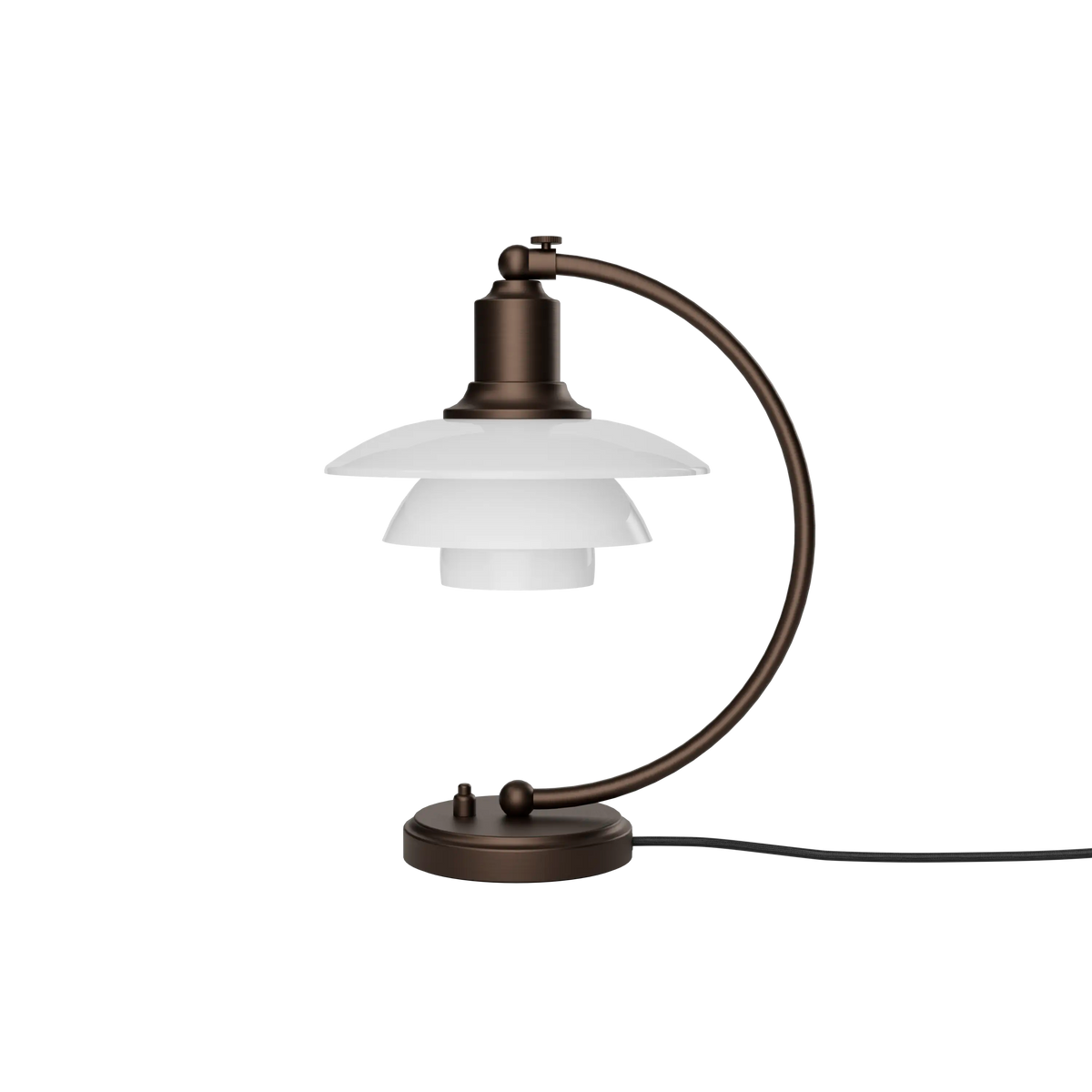 Louis Poulsen PH 2/2 Luna Aged Brass Opal Tischleuchte – Ansicht 1