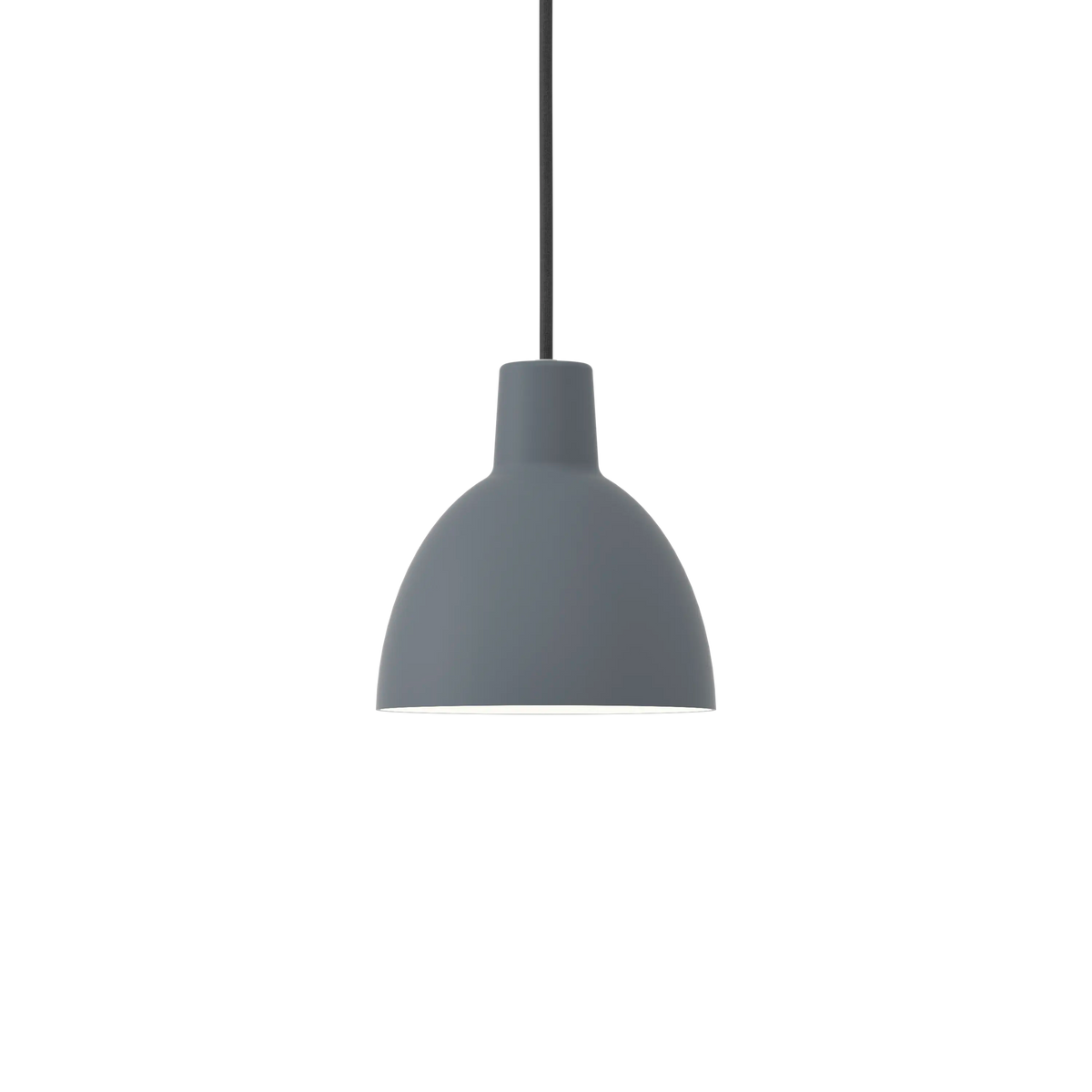 Louis Poulsen Toldbod Pendelleuchte – Blaugrau, Ø 170, 1x40W E14 · Schwarz Textilkabel