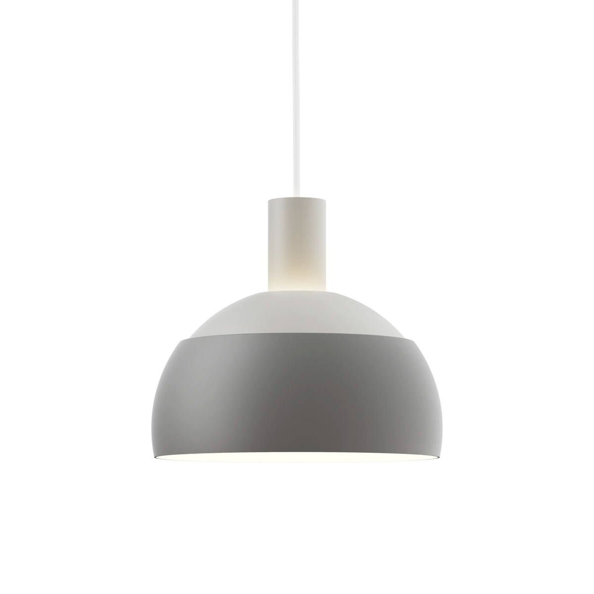 Louis Poulsen FJ Elements Pendelleuchte – Original grey, Weiß Textilkabel