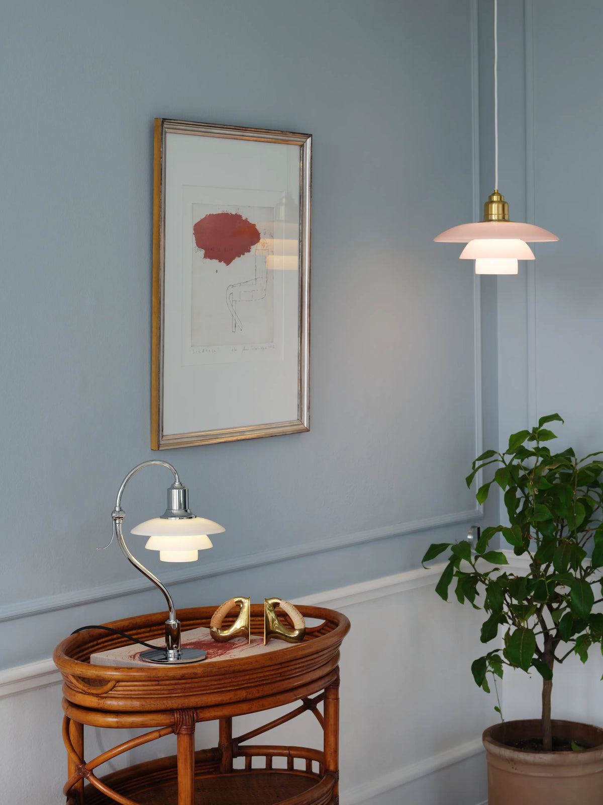 Louis Poulsen PH 3½-3 Pale Rose Messing Pendelleuchte – Ansicht 7