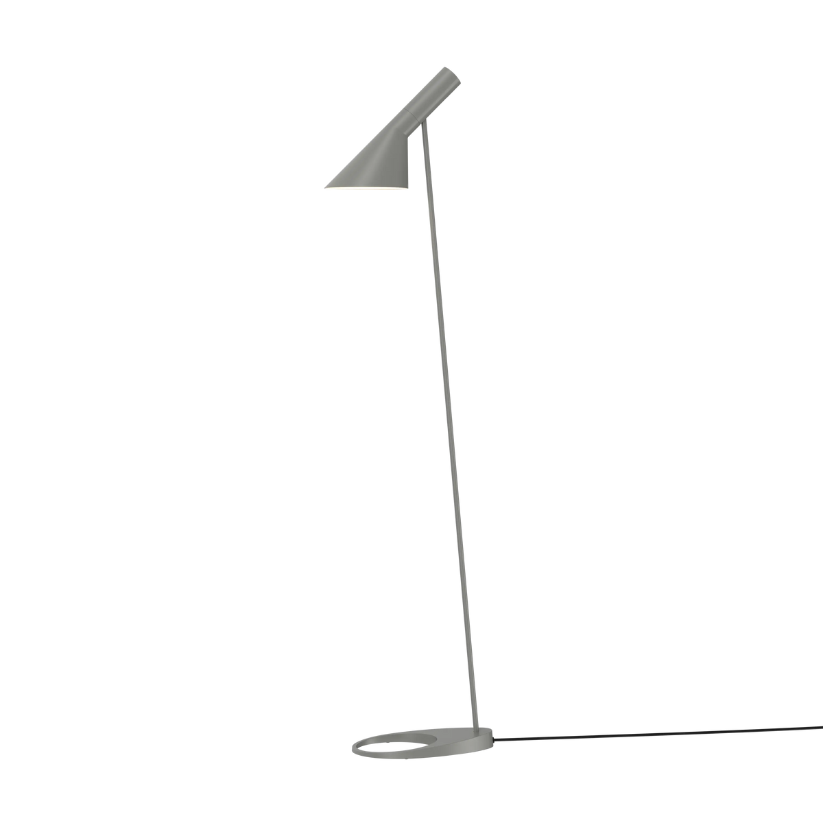 Louis Poulsen AJ Stehleuchte – Warm grey, 1x20W E27 · Schwarz schnur