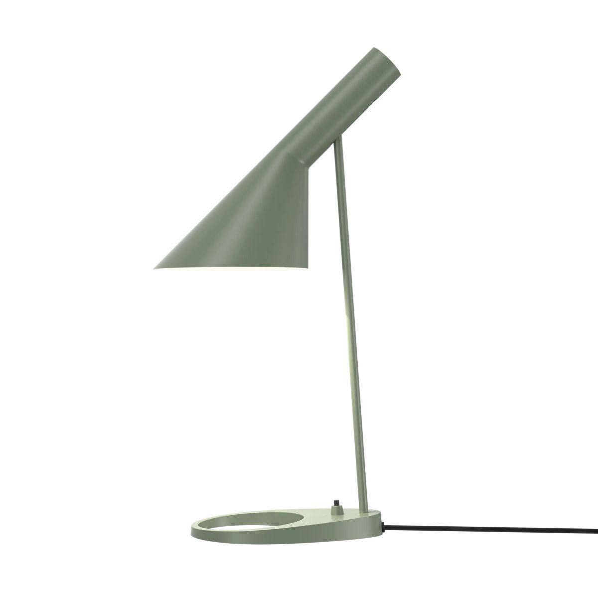 Louis Poulsen AJ Tischleuchte – Pale petroleum, 1x20W E27 · Schwarz schnur