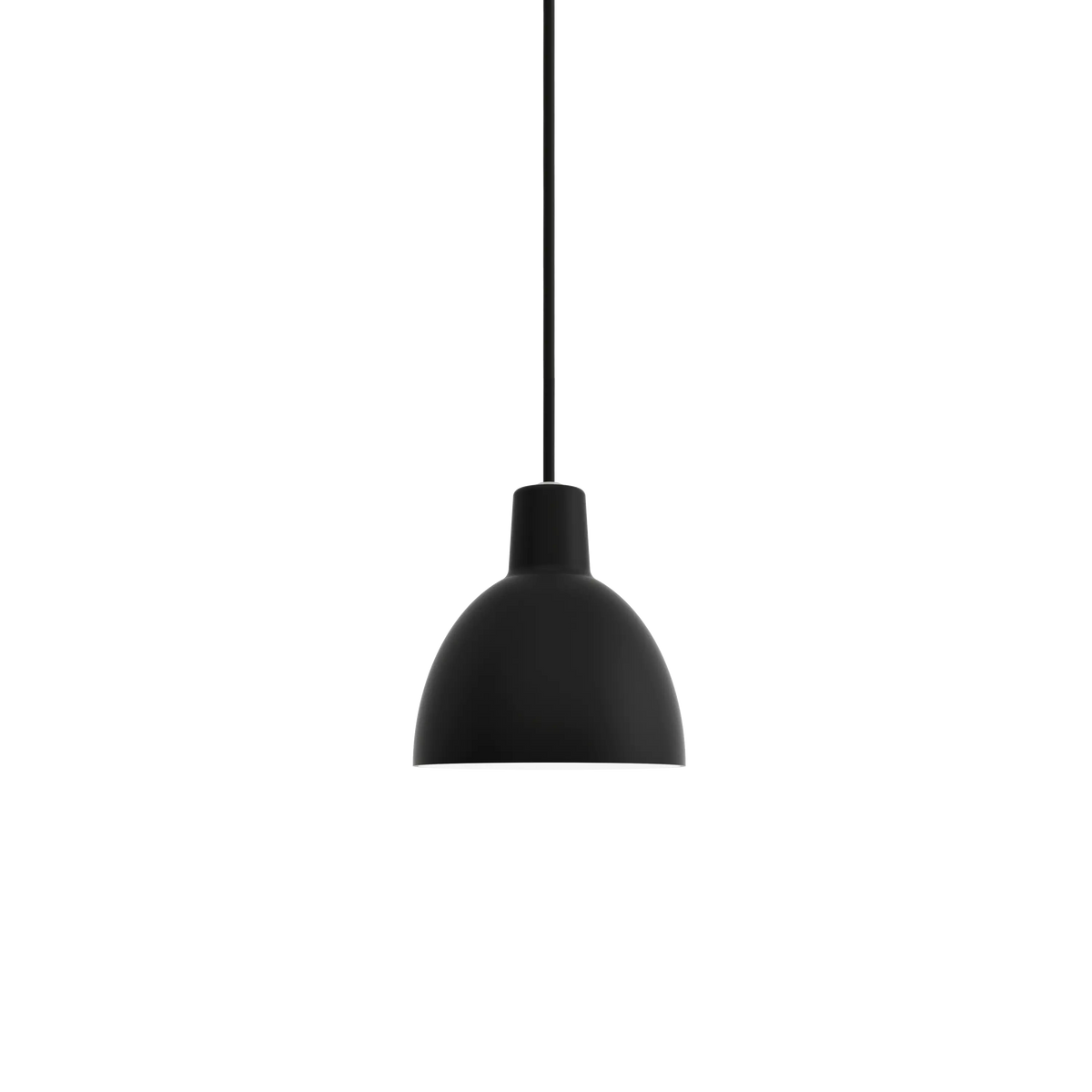 Louis Poulsen Toldbod Pendelleuchte – Schwarz, Ø 120, 1x25W G9 · Schwarz Textilkabel