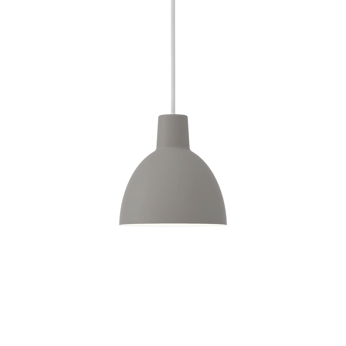 Louis Poulsen Toldbod Pendelleuchte – Light grey, Ø 170, 1x40W E14 · Weiß Textilkabel