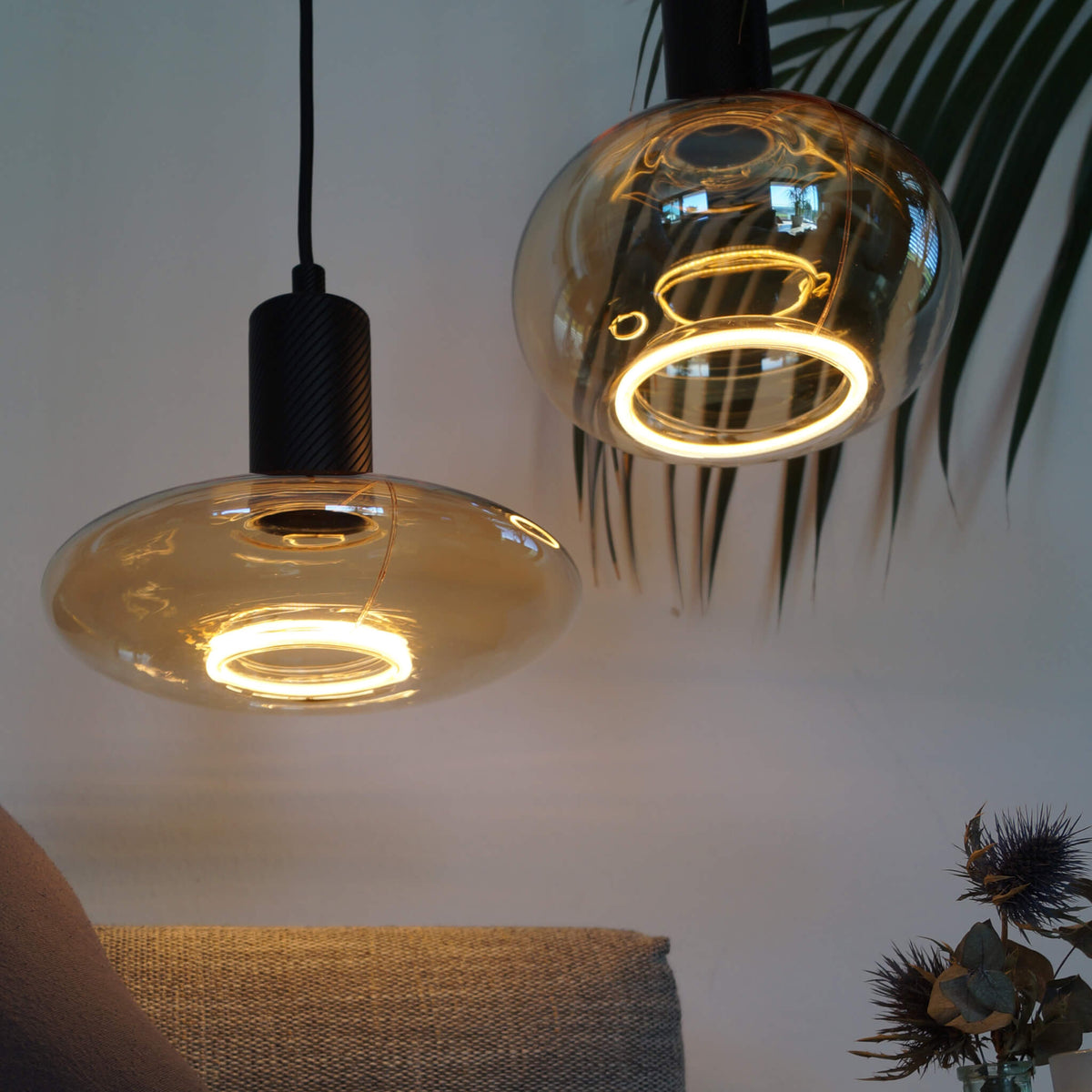 SEGULA LED Floating Oval 200 smokey grau – E27, 5 W, 1.900 K, dimmbar – Produktansicht 4