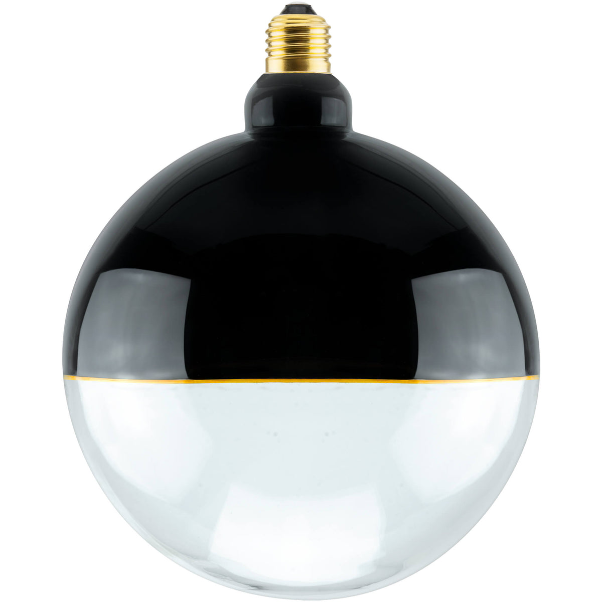 SEGULA LED Illusion Globe 188 2tones schwarz klar – E27, 5,8 W, 1.900 K, dimmbar – Hauptbild