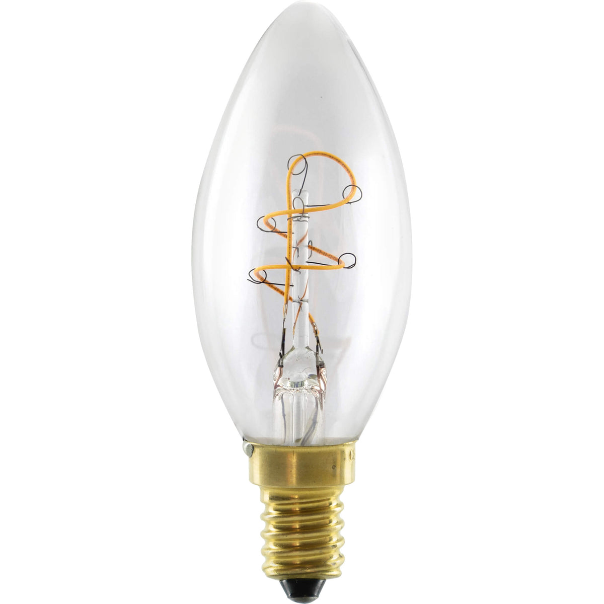 SEGULA LED Kerze Elegant klar – E14, 3 W, 2.200 K, dimmbar – Hauptbild