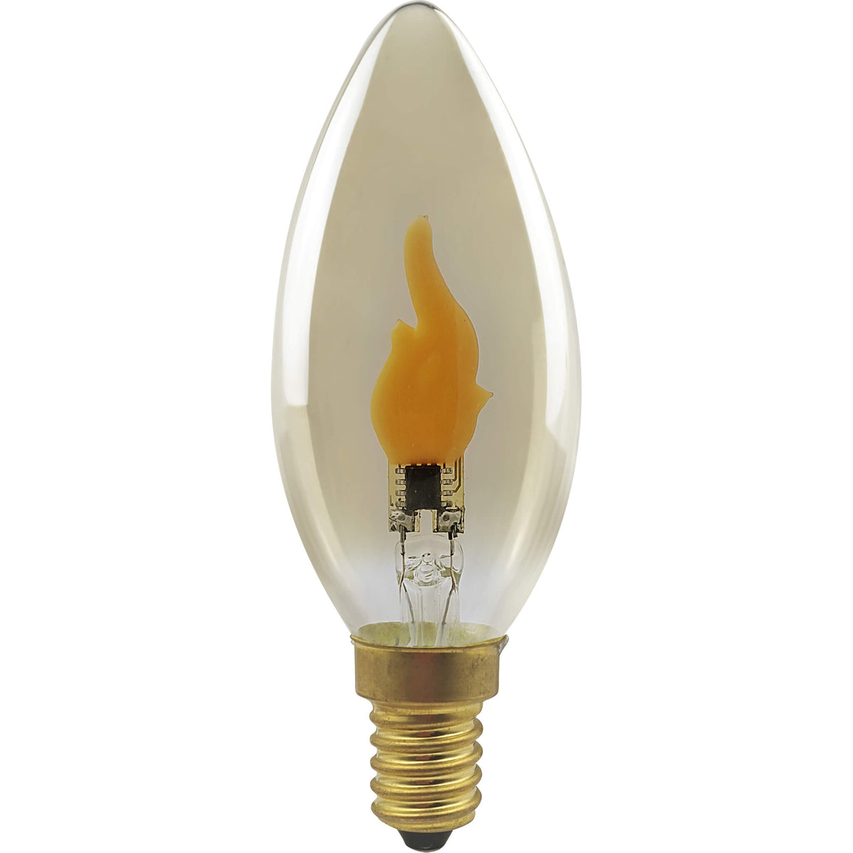 SEGULA LED Kerze Fire Flame smokey grau – E14, 0,2 W, 1.800 K – Hauptbild