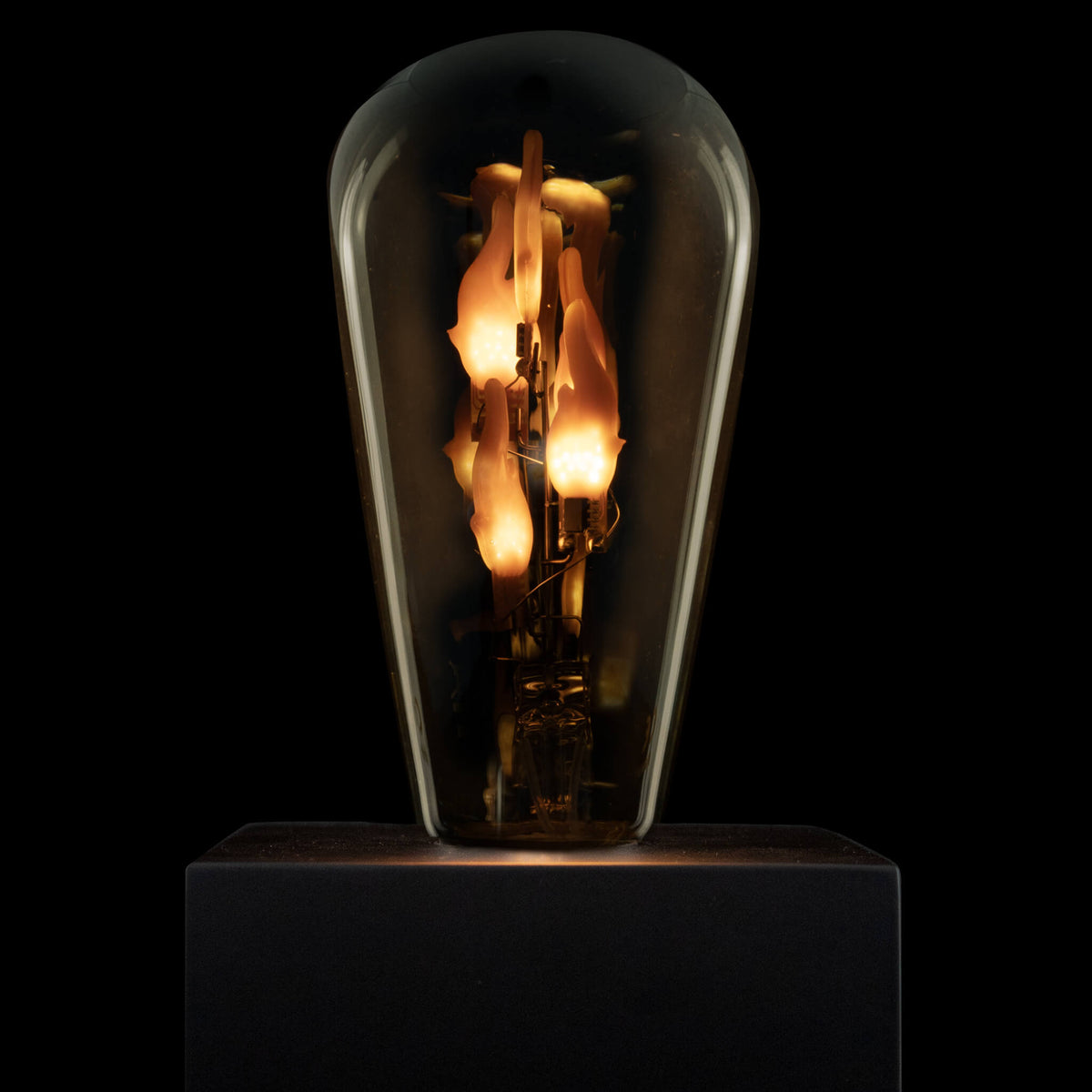 SEGULA LED Rustika big Fire Flame up smokey grau – E27, 1 W, 1.800 K – Produktansicht 1