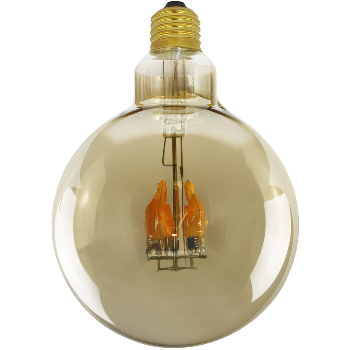 SEGULA LED Globe 125 Fire Flame down smokey grau – E27, 1 W, 1.800 K – Hauptbild