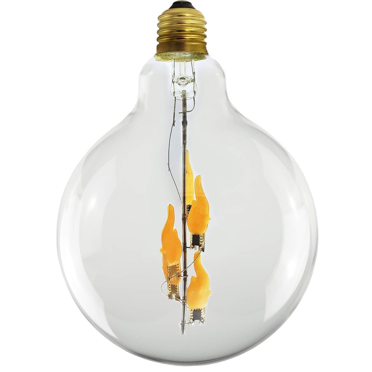 SEGULA LED Globe 125 Fire Flame down – E27, 1 W, 1.800 K
